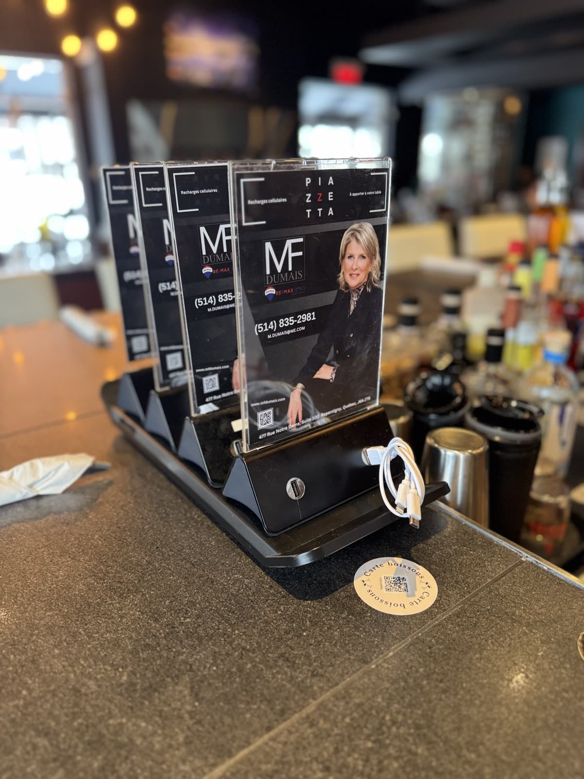 Recharges cellulaires au comptoir